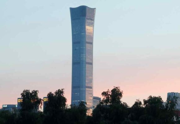 Small plane crashes into Beijing’s tallest building