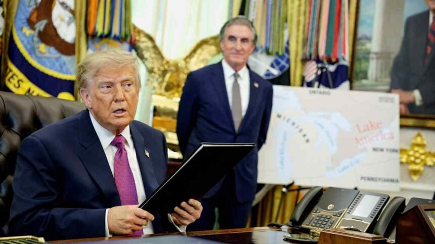 Trump orders Lake Ontario to be renamed ‘Lake America’ in new slight to Canada